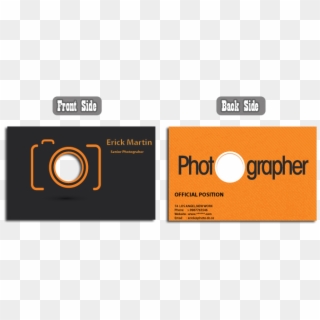 Business Card For Photographer - Photography Visiting Card Design Png, Transparent Png