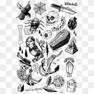Our Very First Tatatat - Classic Tattoos Black And White, HD Png Download