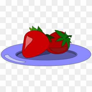 Big Image - Strawberries On Plate Clip Art, HD Png Download