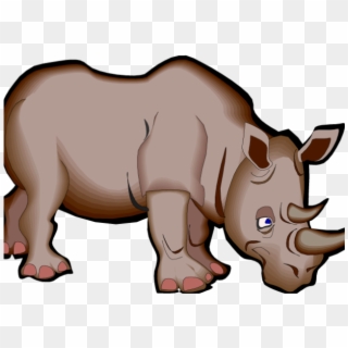 Rhino Clipart Indian Animal - Rhinoceros Cartoon, HD Png Download