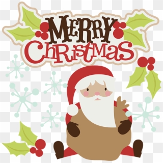Merry Christmas Words Free Kid Merry Christmas Clipart - Clipart Cute Simple Christmas, HD Png Download