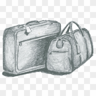 Luggage - Drawings Of Travel Bags, HD Png Download