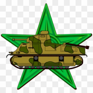 Barnstar Army - Tanque De Guerra En Caricatura, HD Png Download