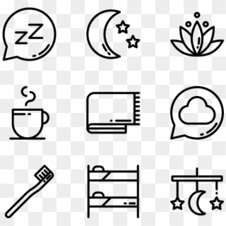 Sleep Time Outlined - Sleep Icons, HD Png Download
