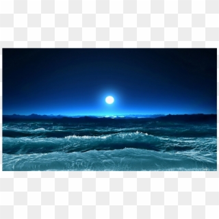Night Stormy Sea - Ocean Waves Facebook Cover, HD Png Download