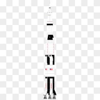 Rocket Clipart Nasa - Saturn V Rocket Vector, HD Png Download