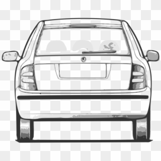 958 X 762 2 - Drawing Of The Back Of A Car, HD Png Download