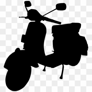 5 Scooter Moped Silhouette - Moped Silhouette, HD Png Download