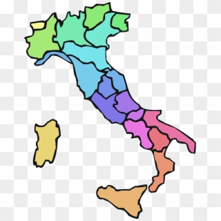 Italia Regioni Color - Italia Png, Transparent Png
