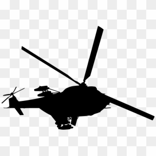 Free Download - Helicopter Silhouette Transparent Png, Png Download