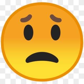 Emoji Worried Face - Concerned Emoji, HD Png Download