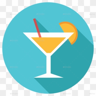 Martini Clipart Mocktail - Flat Icon Drink Png, Transparent Png