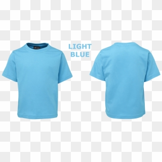 Custom Printed Kids T Shirts Light Blue - Light Blue T Shirt Front And Back, HD Png Download