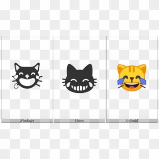 Cat Face With Tears Of Joy On Various Operating Systems - Cartoon, HD Png Download