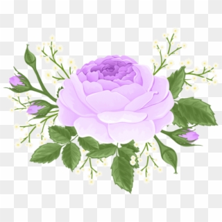Free Png Download Purple Rose With White Flowers Png - Pink And White Flowers Png, Transparent Png
