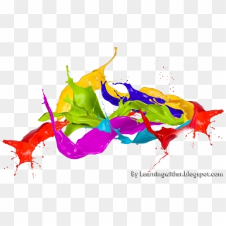 Holi Colour Splase Png For Editing 2018-19 - Colorful Ink Splatter Png, Transparent Png