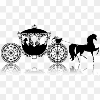 Svg Freeuse Drawing Illustration Silhouette - Illustration Carriage Horses, HD Png Download