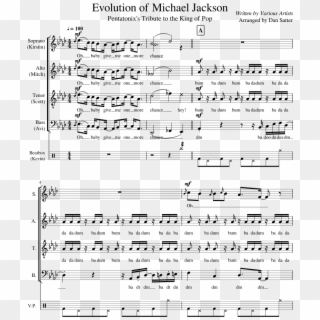 Evolution Of Michael Jackson - Sheet Music, HD Png Download