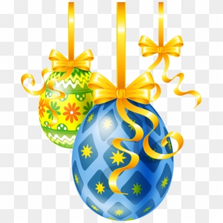 Transparent Easter Hanging Eggs Png Clipart Picture - Transparent Easter Decorations Png, Png Download