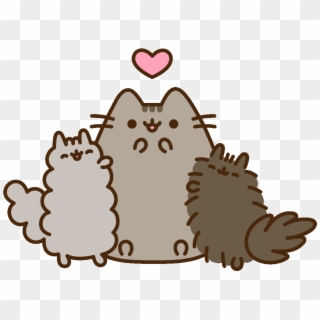 Cat Family Love Sticker By Pusheen Clipart , Png Download - Pip And Stormy Pusheen, Transparent Png