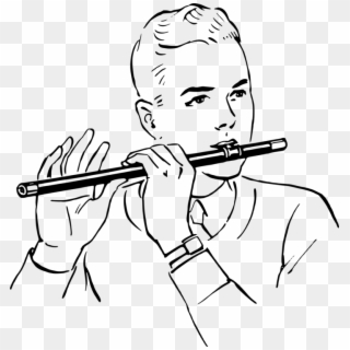Flute Black And White Search Result 120 Cliparts For - Fifer Clipart, HD Png Download