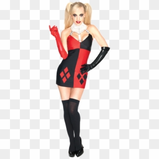 Harley Quinn Red And Black Costume, HD Png Download