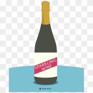 Sparkling Wine Champagne Bottle - Glass Bottle, HD Png Download