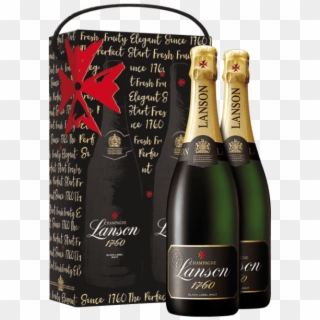 Gift Set Paris 2 Bottles - Champagne Lanson, HD Png Download