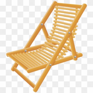 Wooden Beach Chair Transparent Png Clip Art Image - Beach Chair Transparent Background, Png Download