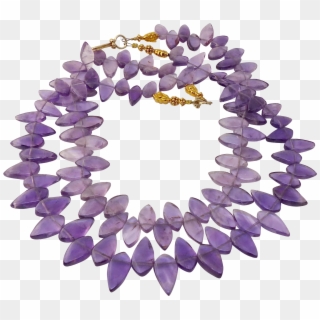 Amethyst Fancy Drop Double Strand Necklace - Necklace, HD Png Download