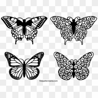 Download Free Printable Clipart And Coloring Pages - Butterfly Clipart Vector, HD Png Download