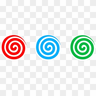 Three Candies With Spiral Design - Candy Spiral, HD Png Download