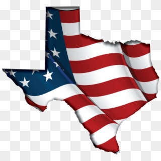 Texas State With Us Flag Inside - Usa Flagge Png, Transparent Png