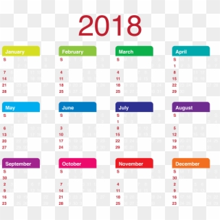 2018 Transparent Calendar Png Clipart Picture, Png Download