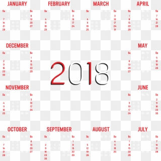 2018 Calendar Transparent Png Image, Png Download