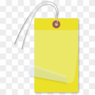 Blank Self Laminating Write On Tags With Wire, Yellow - Shopping Bag, HD Png Download