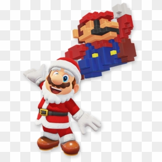 Super Mario Odyssey Santa 8 Bit Costume - Mario Odyssey 8 Bit Cap, HD Png Download