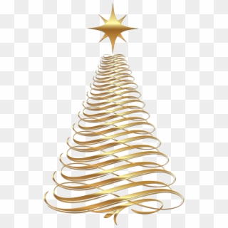 Free Png Download Gold Christmas Tree Transparent Background - Gold Christmas Tree Clipart, Png Download