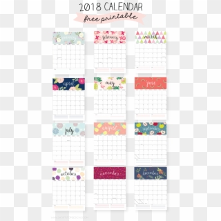 2018 Monthly Printable Calendar - Free Printable 2019 Mini Desk Calendar, HD Png Download