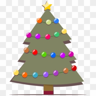 Christmas Tree Free Vector - Clipart Christmas Tree, HD Png Download