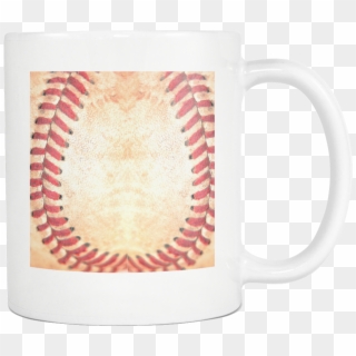 Baseball Stitches - White Mug - Muggalicious - Coffee Cup, HD Png Download