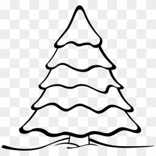 Black And White Christmas Tree Png - Christmas Tree Black And White Clipart, Transparent Png