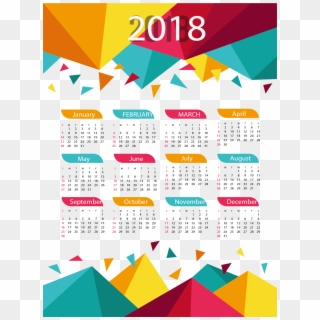2018 Calendar Transparent - 2018 Calendar Design Png, Png Download