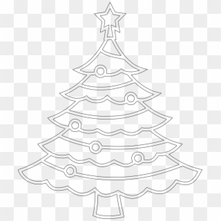 Christmas,tree,christmas Tree Vector - Sketsa Gambar Pohon Natal, HD Png Download