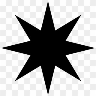 Black Star Png - 8 Point Star Icon, Transparent Png