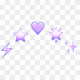Purple Crown Crowns Emoji Emoji Aesthetic Tumblr - Aesthetic Heart Emoji Transparent Background, HD Png Download