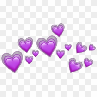 Heart Hearts Tumblr Emoji Sticker Emojis Crown Purple - Heart Crown Iphone Emoji Png, Transparent Png