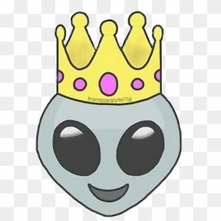 Dope Emoji Crown - Alien Emoji With Crown, HD Png Download