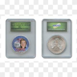 Hillary Clinton For President 2016 Colorized 1 Oz - Us Mint Donald Trump Coin, HD Png Download
