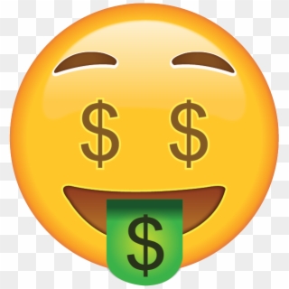 This Emoji Does, Too, As Well As On - Money Face Emoji Png, Transparent Png